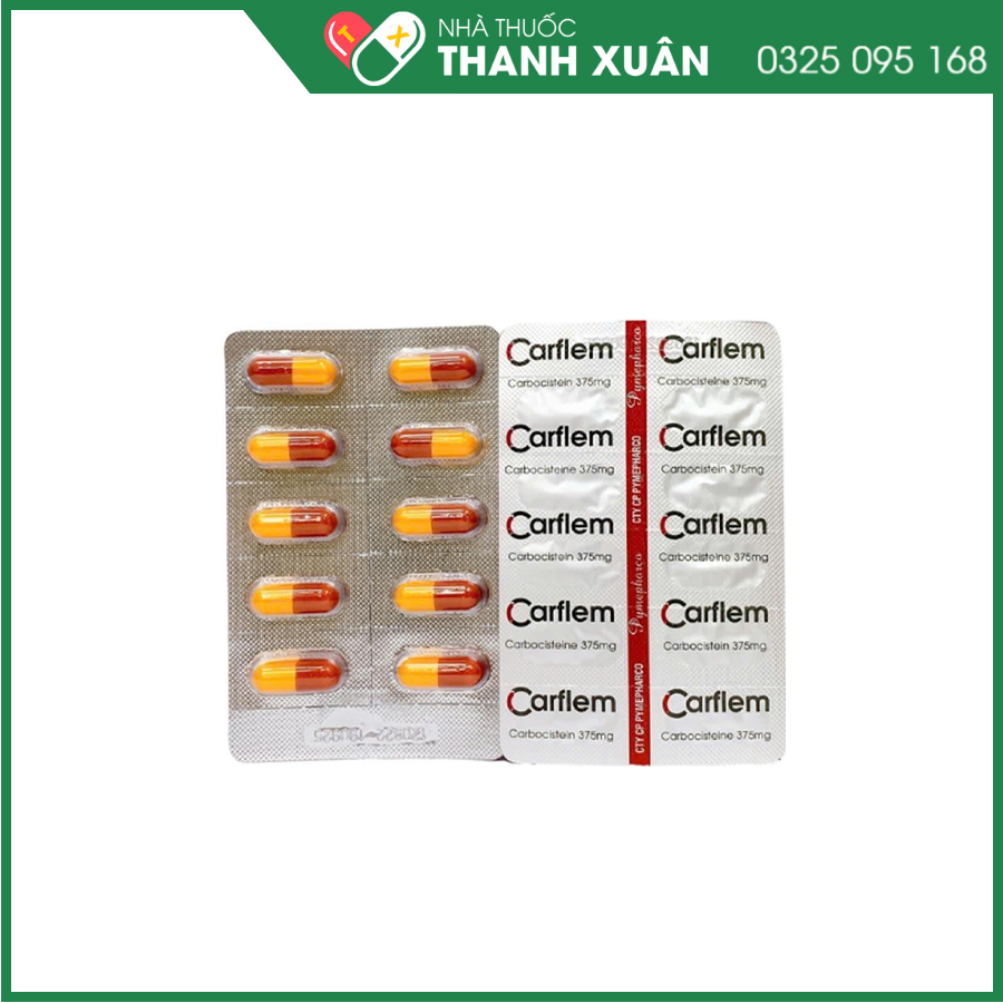 Carflem thuốc điều trị các bệnh hô hấp có kèm tăng tiết đờm